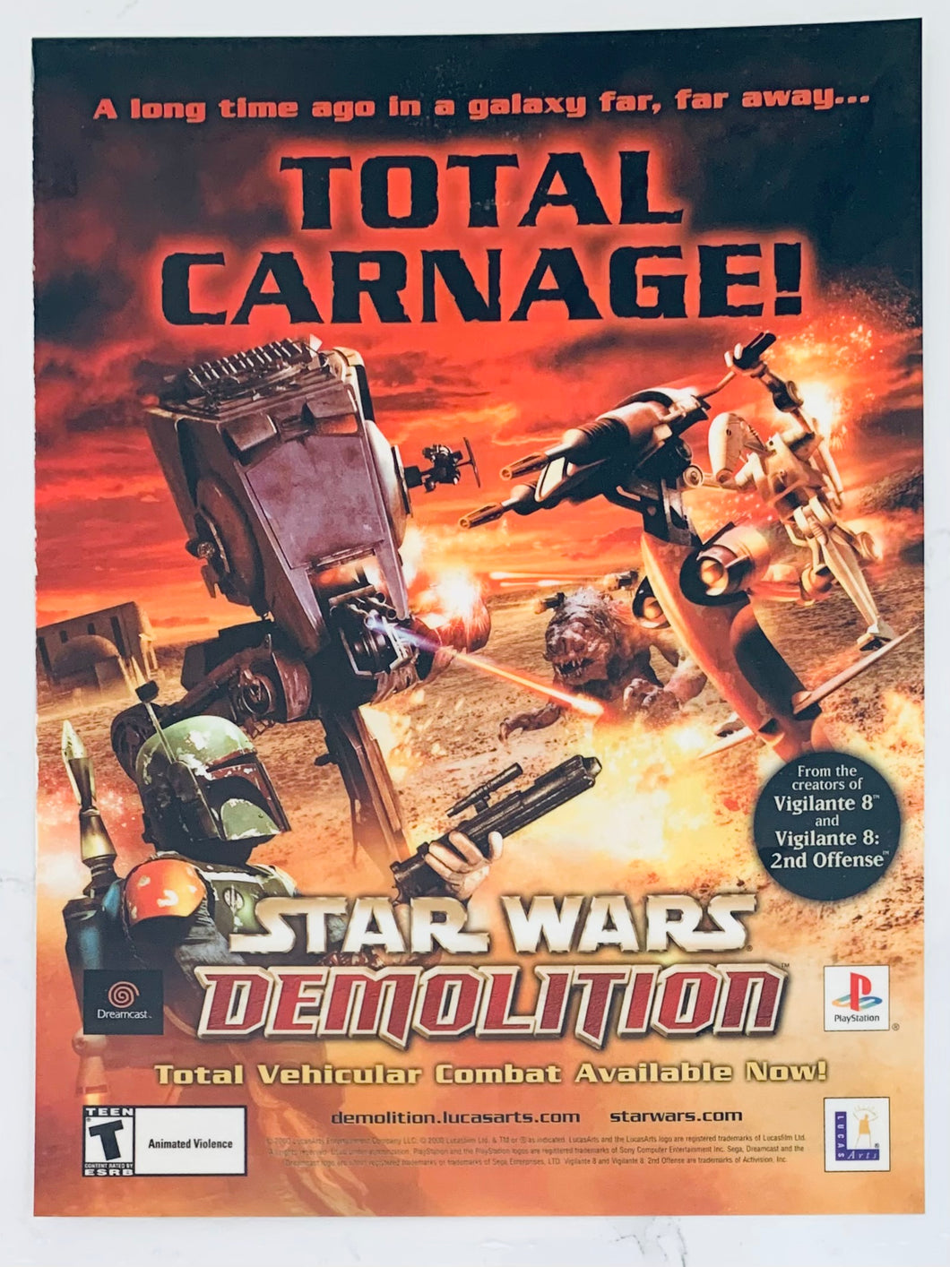 Star Wars Demolition - PlayStation DC - Original Vintage Advertisement - Print Ads - Laminated A4 Poster