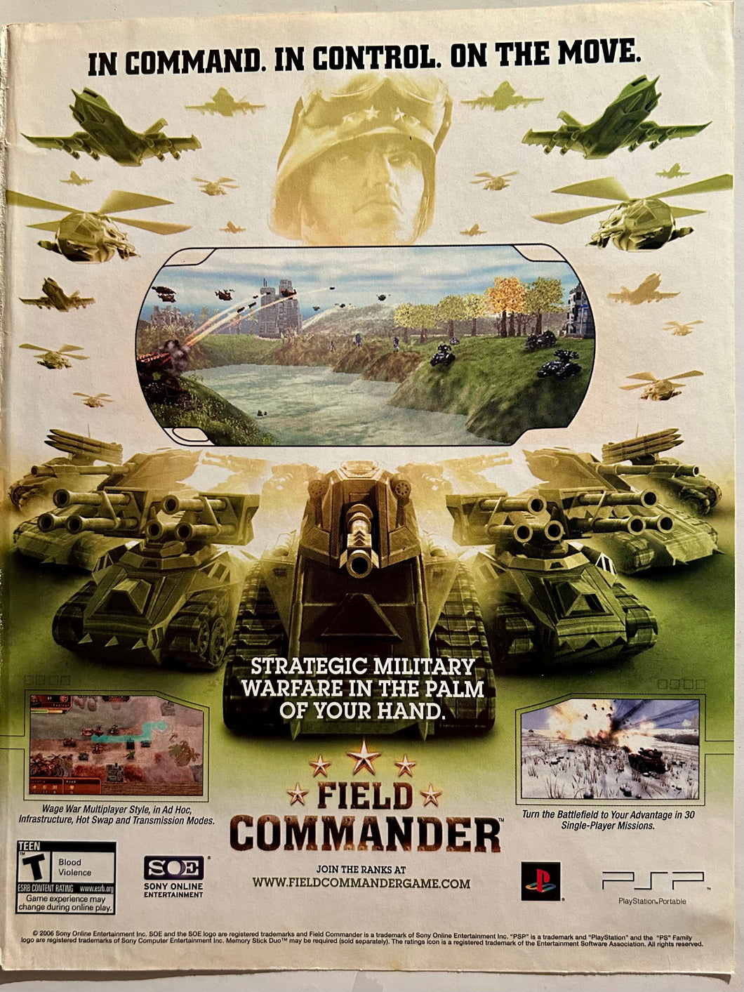 Field Commander - PSP - Original Vintage Advertisement - Print Ads - Laminated A4 Poster