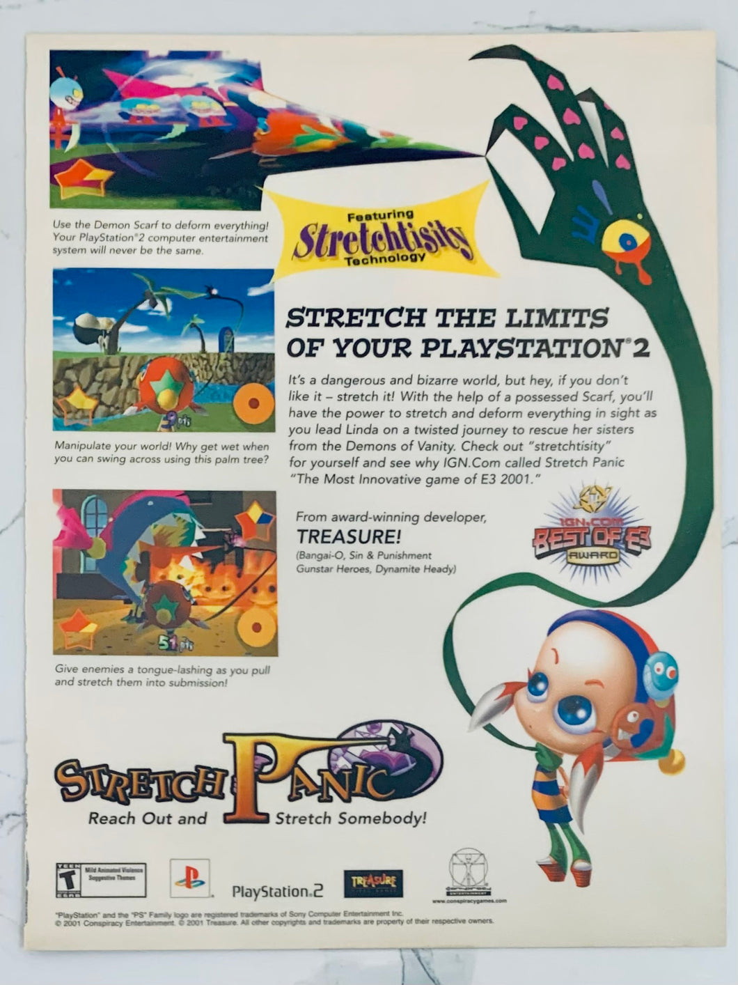 Stretch Panic - PS2 - Original Vintage Advertisement - Print Ads - Laminated A4 Poster