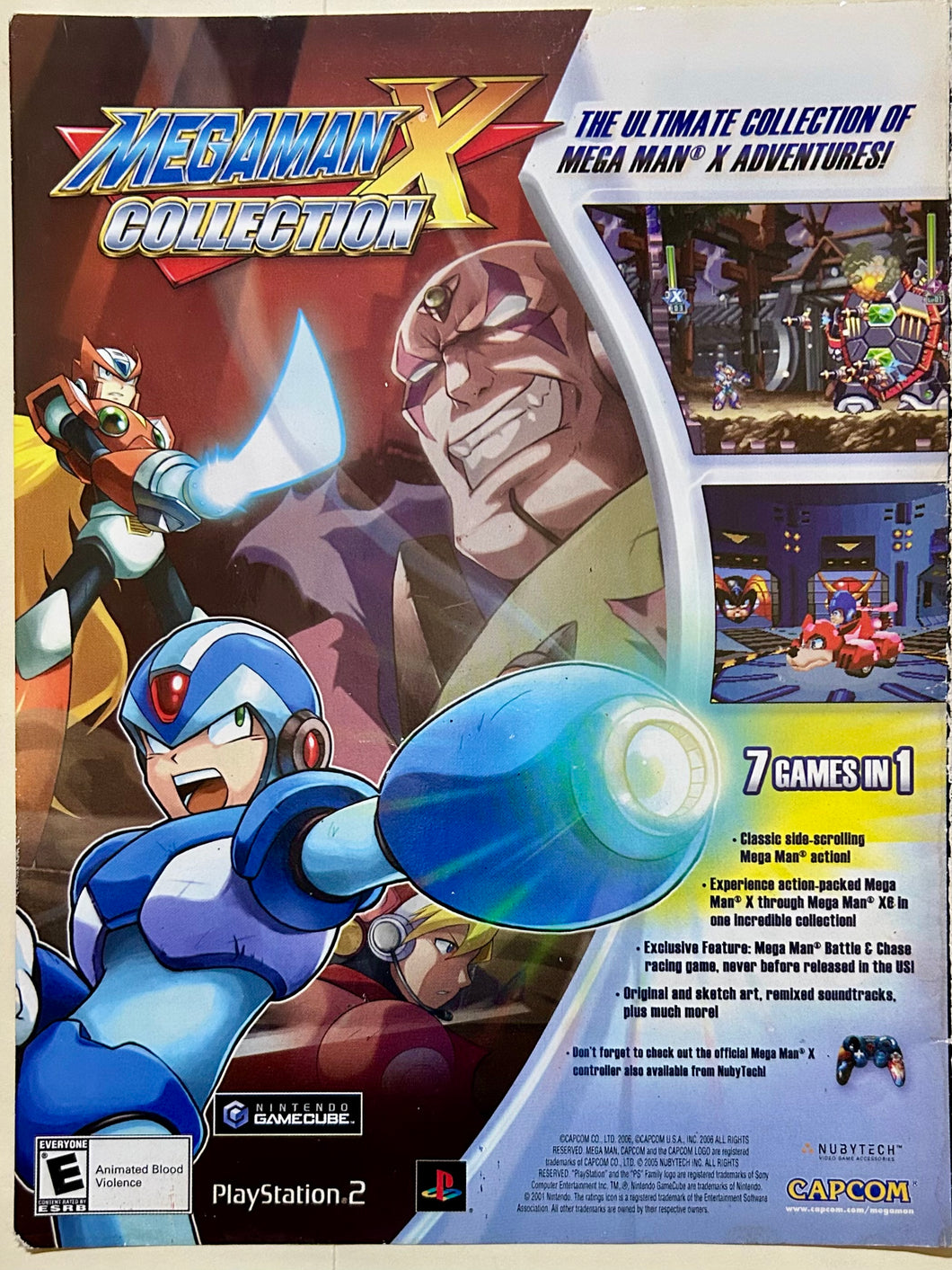 Megaman X Collection - PS2 NGC - Original Vintage Advertisement - Print Ads - Laminated A4 Poster