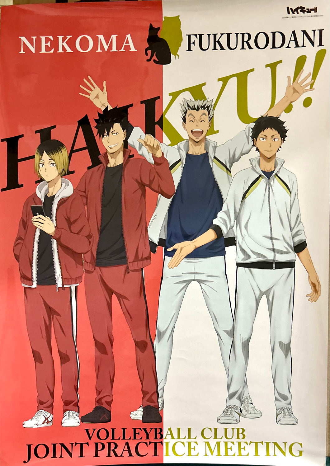 Haikyuu!! - Kuroo, Kozume, Bokuto & Akaashi - A2 Poster - Nekoma High / Fukuroudani Academy Ver.