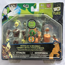 Load image into Gallery viewer, Ben 10: Alien Force - Heatblast &amp; Wildmutt - Alien Creation Figure Set
