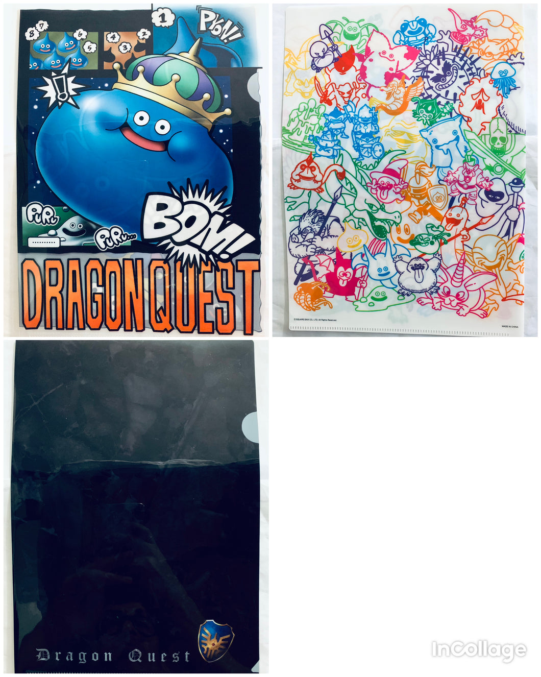 Dragon Quest Fukubikisho Special 2 Shomai J Prize Clear File Set of 3