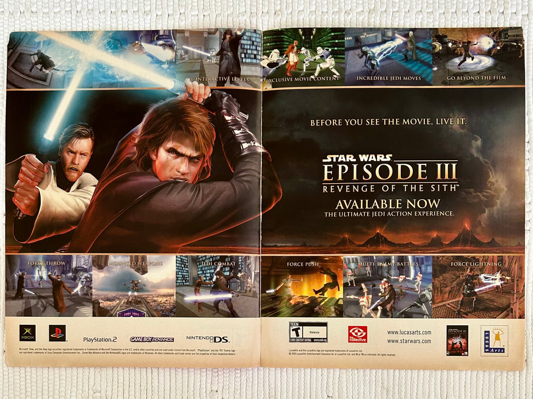 Star Wars: Episode III – Revenge of the Sith - PS2 Xbox GBA NDS - Original Vintage Advertisement - Print Ads - Laminated A3 Poster