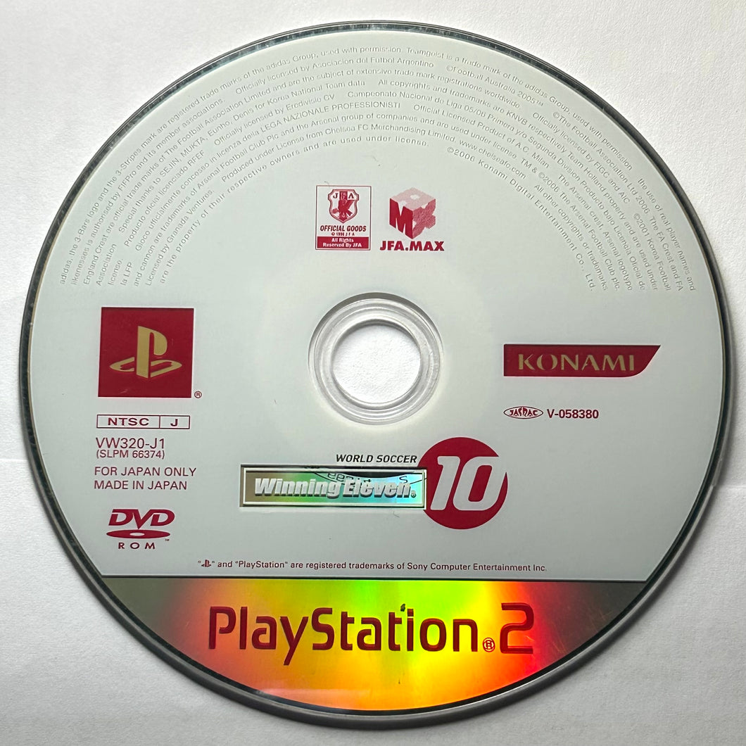 World Soccer Winning Eleven 10 - PlayStation 2 / PS2 - NTSC-JP - Disc (SLPM-66374)