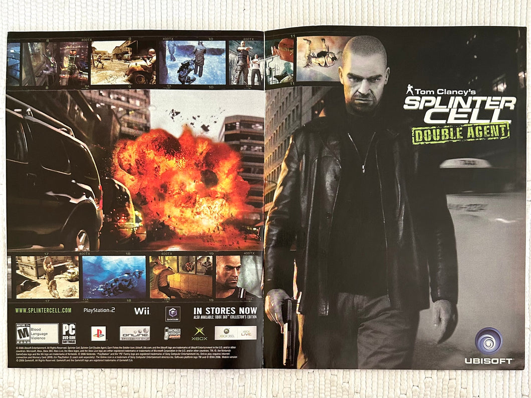 Tom Clancy's Splinter Cell: Double Agent - PS2 Xbox NGC PC - Original Vintage Advertisement - Print Ads - Laminated A3 Poster