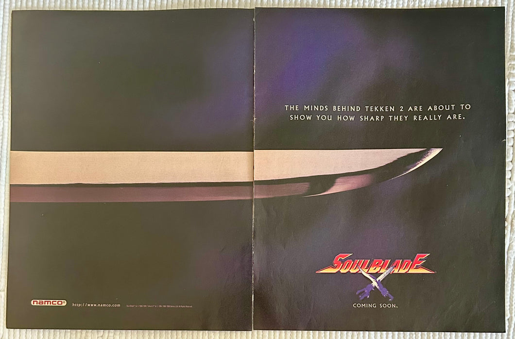 Soul Edge - PlayStation - Original Vintage Advertisement - Print Ads - Laminated A3 Poster