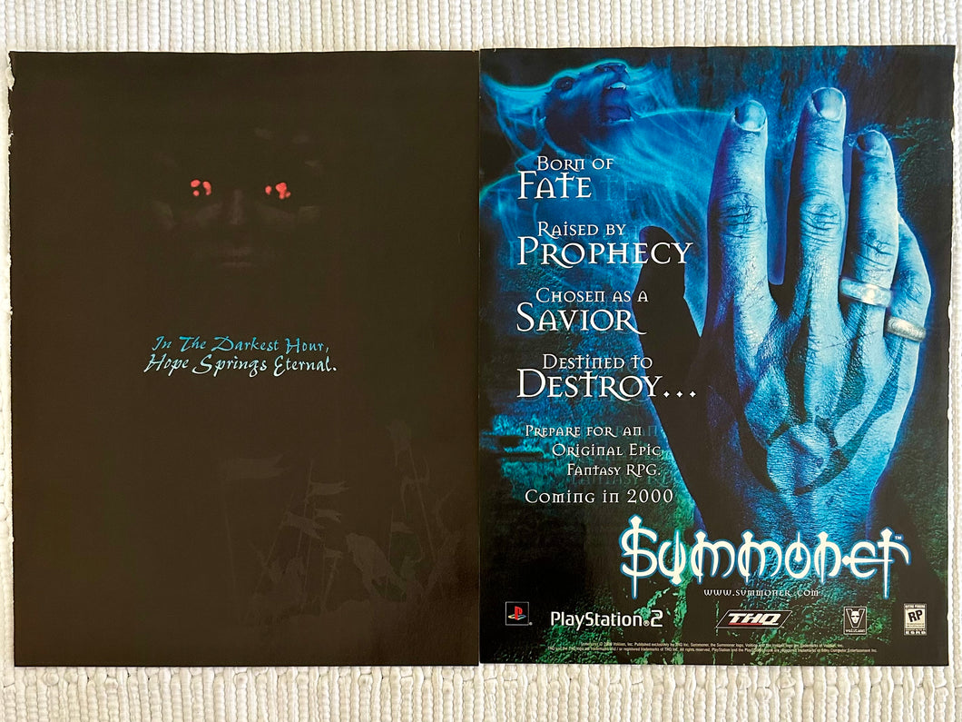 Summoner - PS2 - Original Vintage Advertisement - Print Ads - Laminated A3 Poster