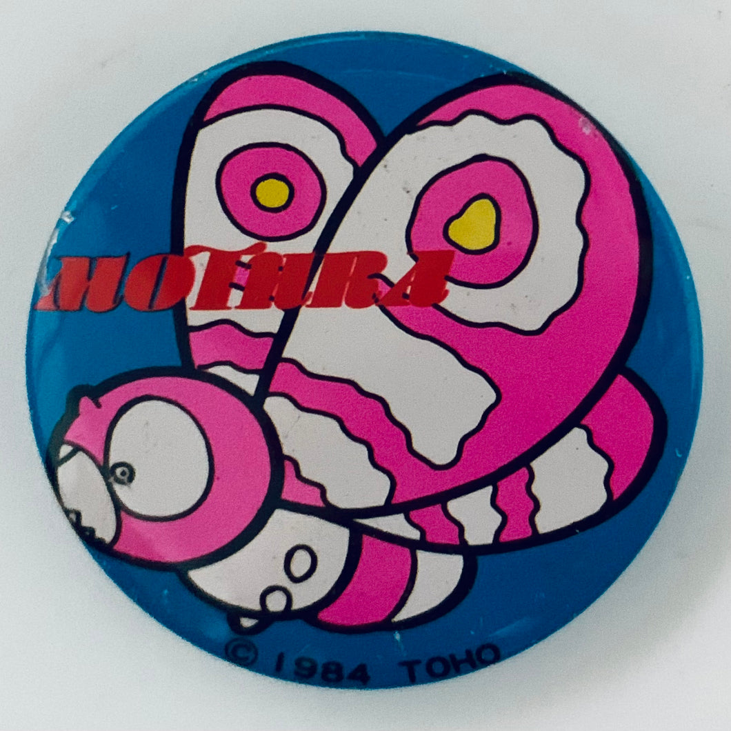 Golzilla - Mothra - 1984 Trading Can Badge - Vintage - Showa