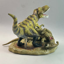 Load image into Gallery viewer, Tyrannosaurus &amp; Parasaurolophus - Dinosaur Figures Scene - Diorama
