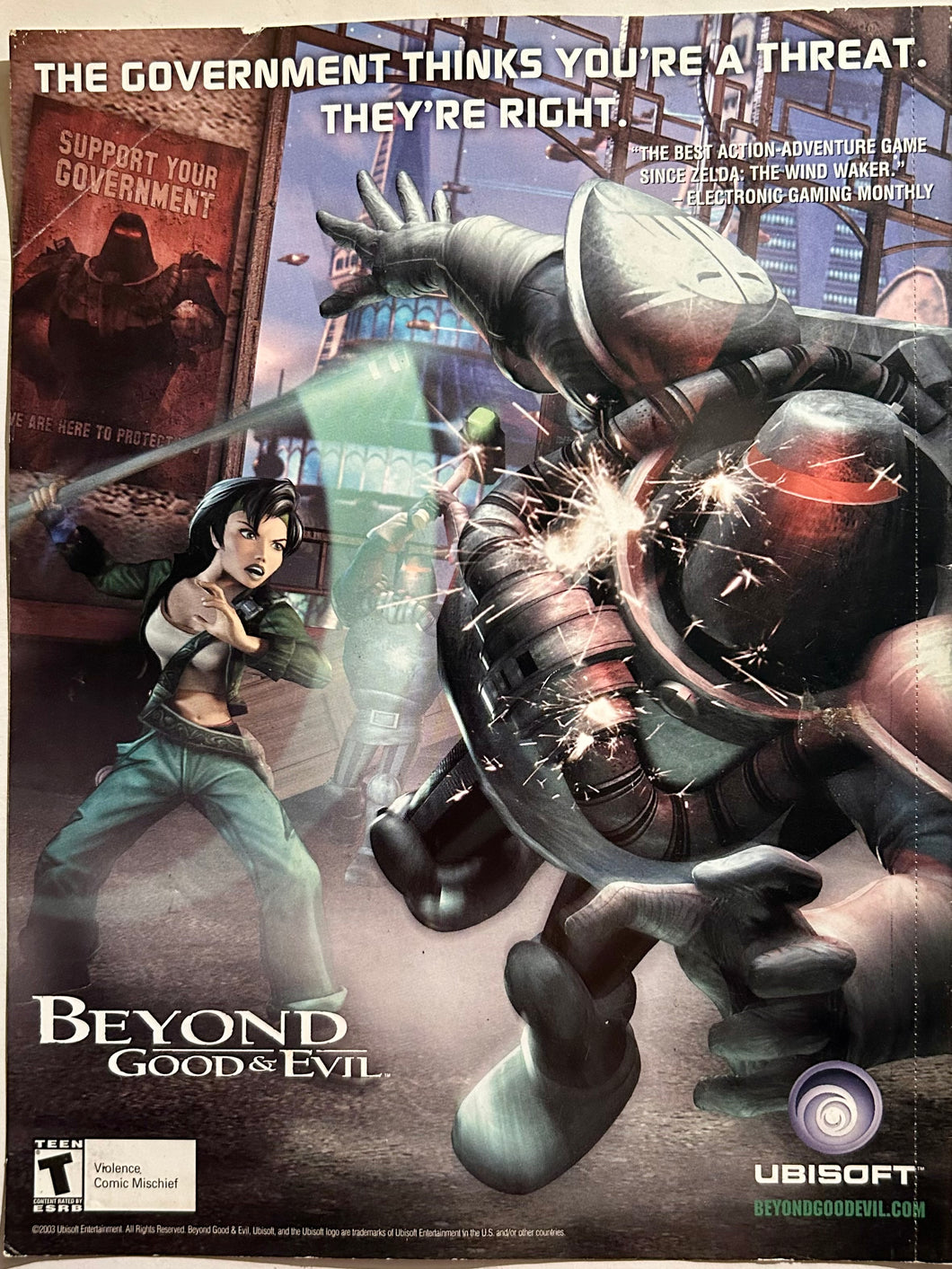 Beyond Good & Evil - PS2 Xbox NGC - Original Vintage Advertisement - Print Ads - Laminated A4 Poster