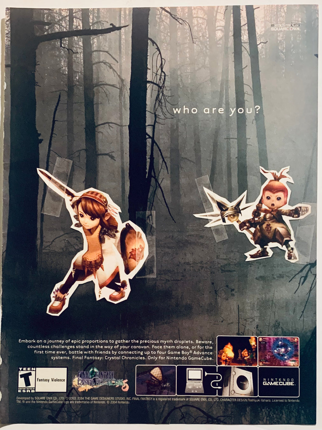 Final Fantasy: Crystal Chronicles - NGC - Original Vintage Advertisement - Print Ads - Laminated A4 Poster