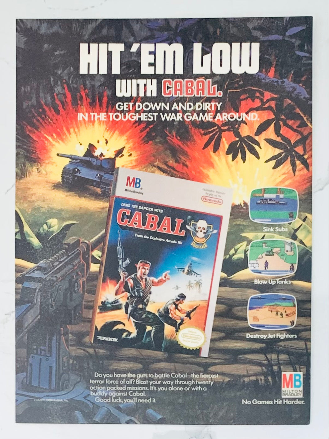 Cabal - NES - Original Vintage Advertisement - Print Ads - Laminated A4 Poster