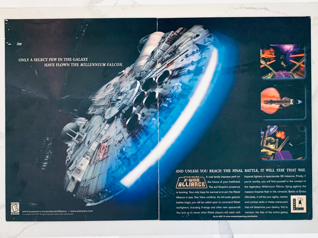 Star Wars: X-Wing Alliance - PC - Original Vintage Advertisement - Print Ads - Laminated A3 Poster