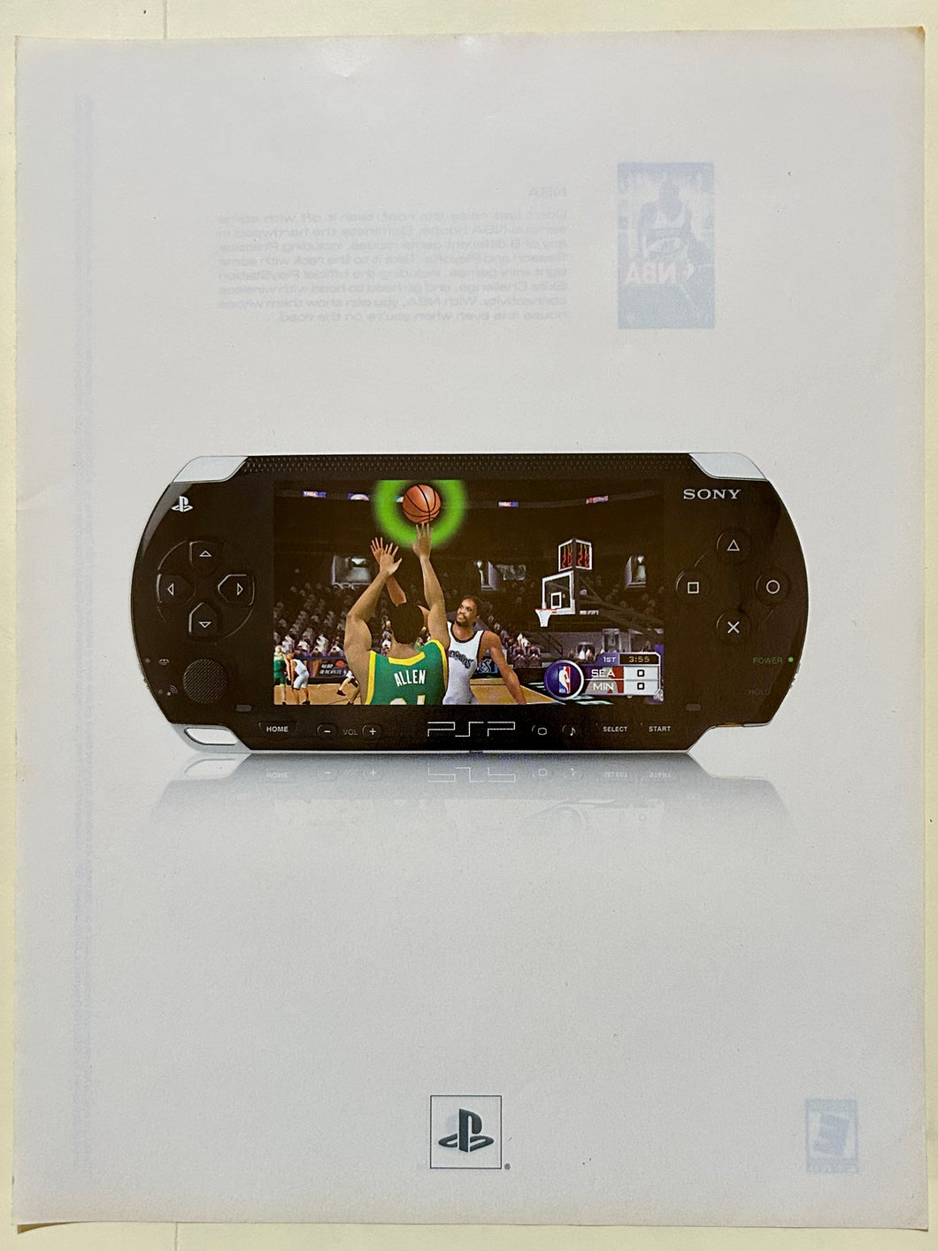 NBA - PSP - Original Vintage Advertisement - Print Ads - Laminated A4 Poster