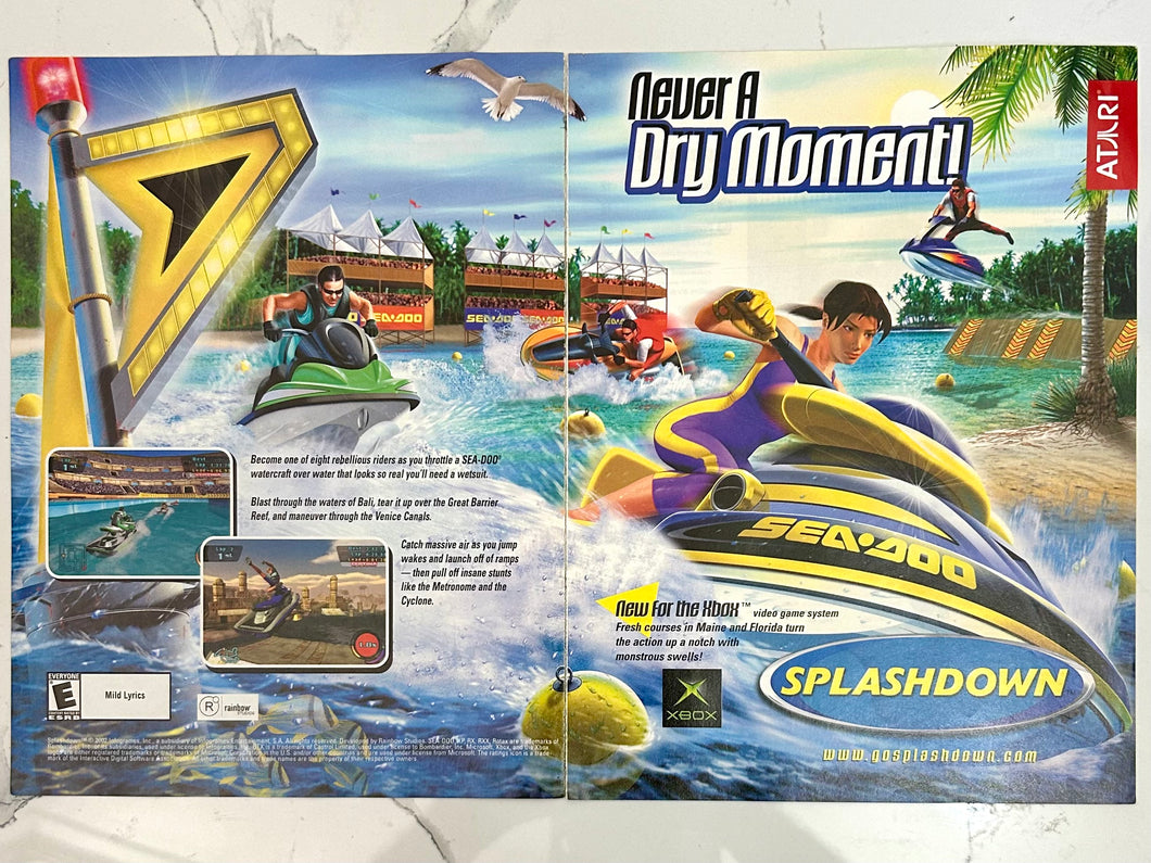 Splashdown - Xbox - Original Vintage Advertisement - Print Ads - Laminated A3 Poster