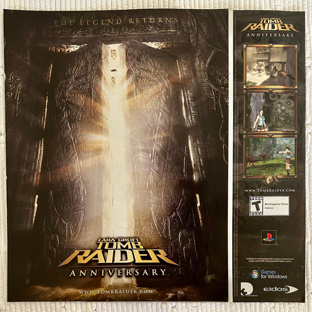 Tomb Raider: Anniversary - PS2 PC - Original Vintage Advertisement - Print Ads - Laminated A4 Poster