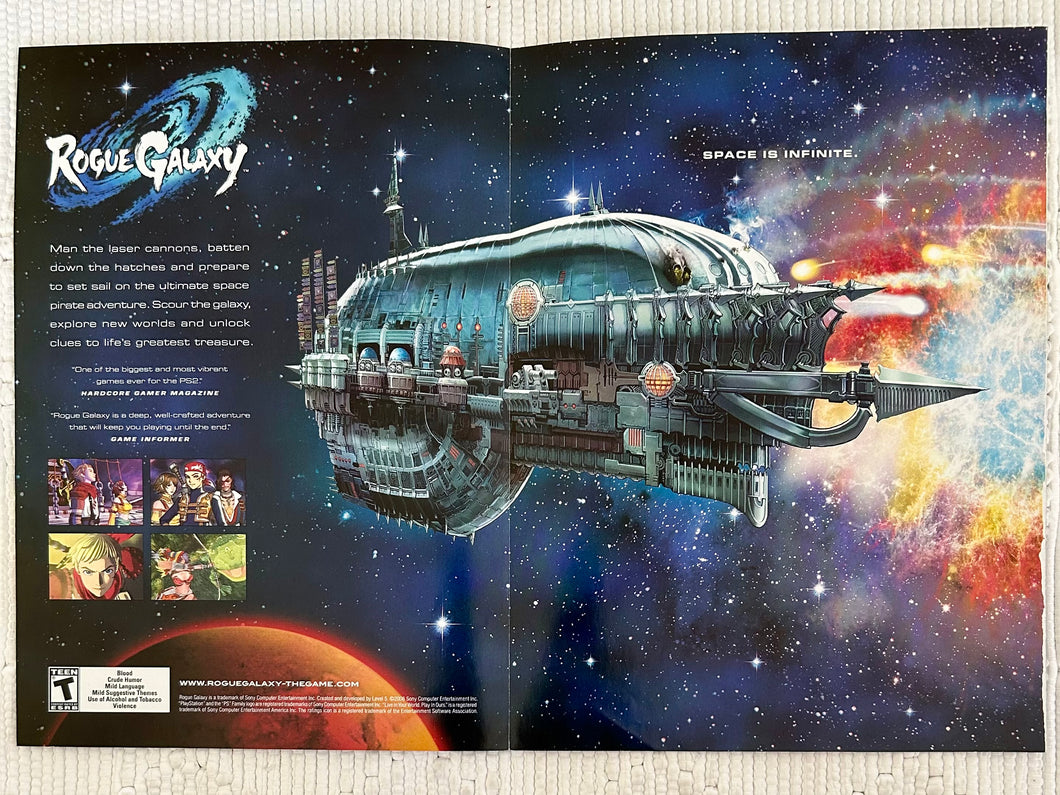 Rogue Galaxy - PS2 - Original Vintage Advertisement - Print Ads - Laminated A3 Poster