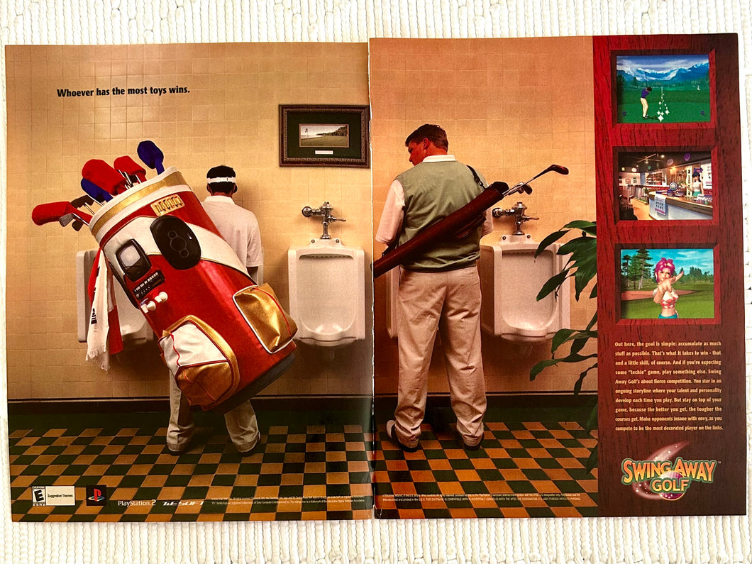Swing Away Golf - PS2 - Original Vintage Advertisement - Print Ads - Laminated A3 Poster