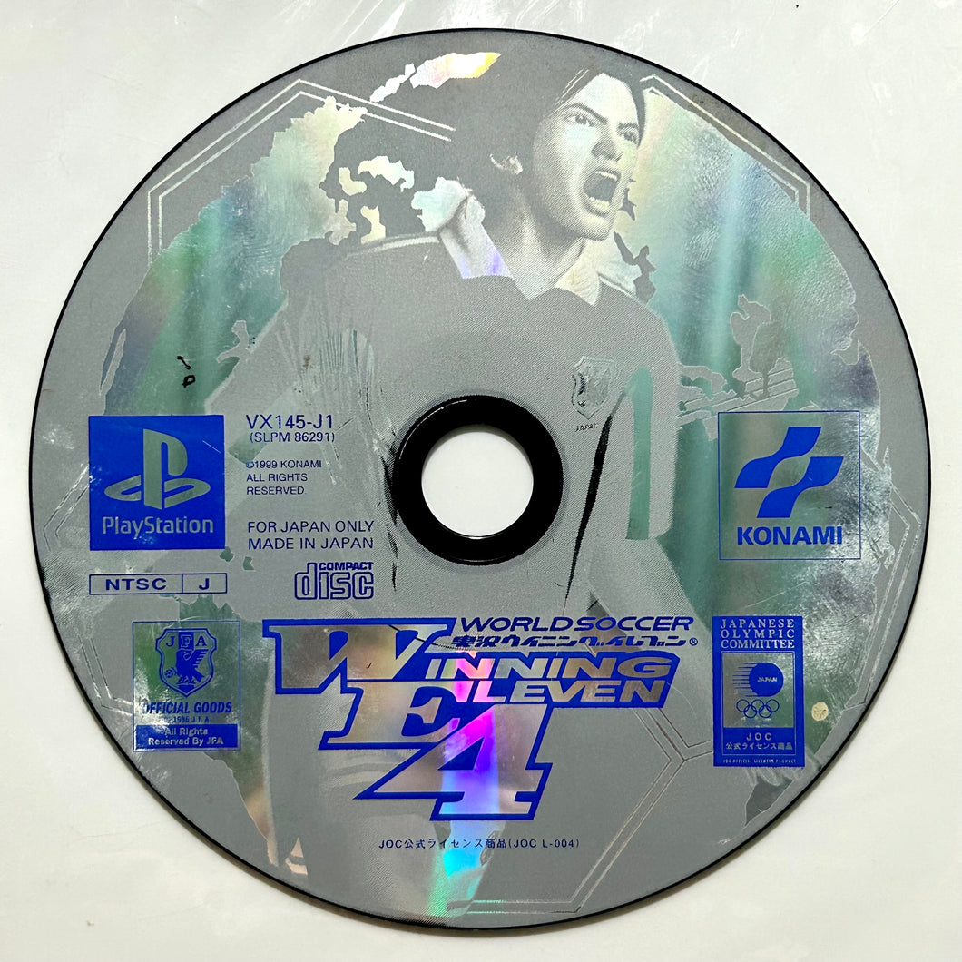 World Soccer Jikkyou Winning Eleven 4 - PlayStation - PS1 / PSOne / PS2 / PS3 - NTSC-JP - Disc (SLPM-86291)