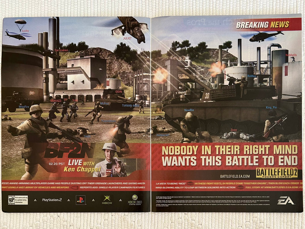 Battlefield 2: Modern Combat - PS2 Xbox 360 - Original Vintage Advertisement - Print Ads - Laminated A3 Poster