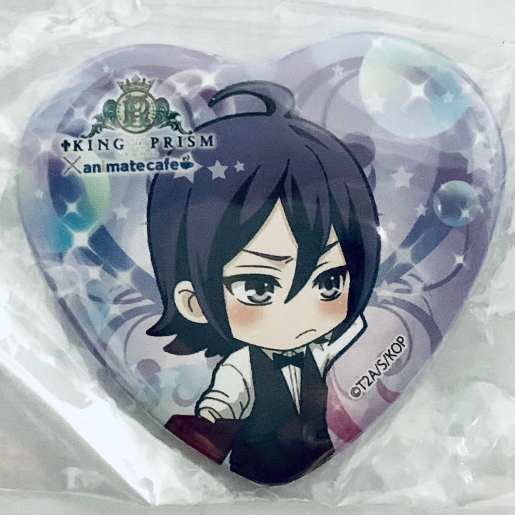 KING OF PRISM by Pretty Rhythm - Suzuno Yuu - Animate Cafe Trading Heart-shaped Can Badge