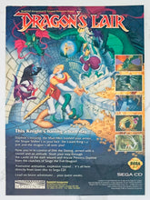 Cargar imagen en el visor de la galería, Dragon’s Lair - SEGA CD - Original Vintage Advertisement - Print Ads - Laminated A4 Poster
