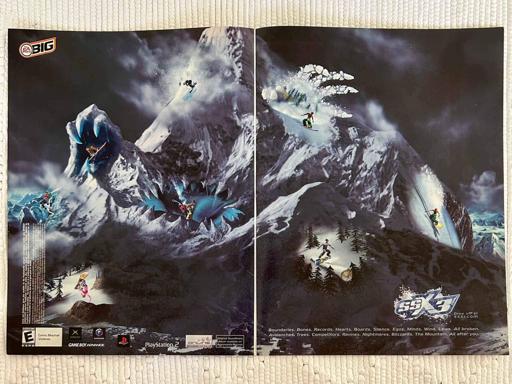 SSX3 - PS2 Xbox NGC - Original Vintage Advertisement - Print Ads