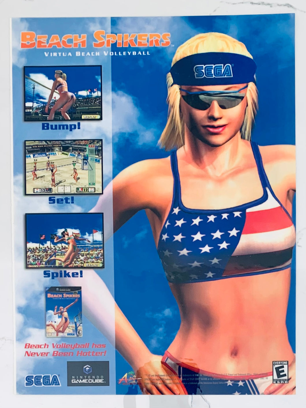 Beach Spikers: Virtua Beach Volleyball - NGC - Original Vintage Advertisement - Print Ads - Laminated A4 Poster