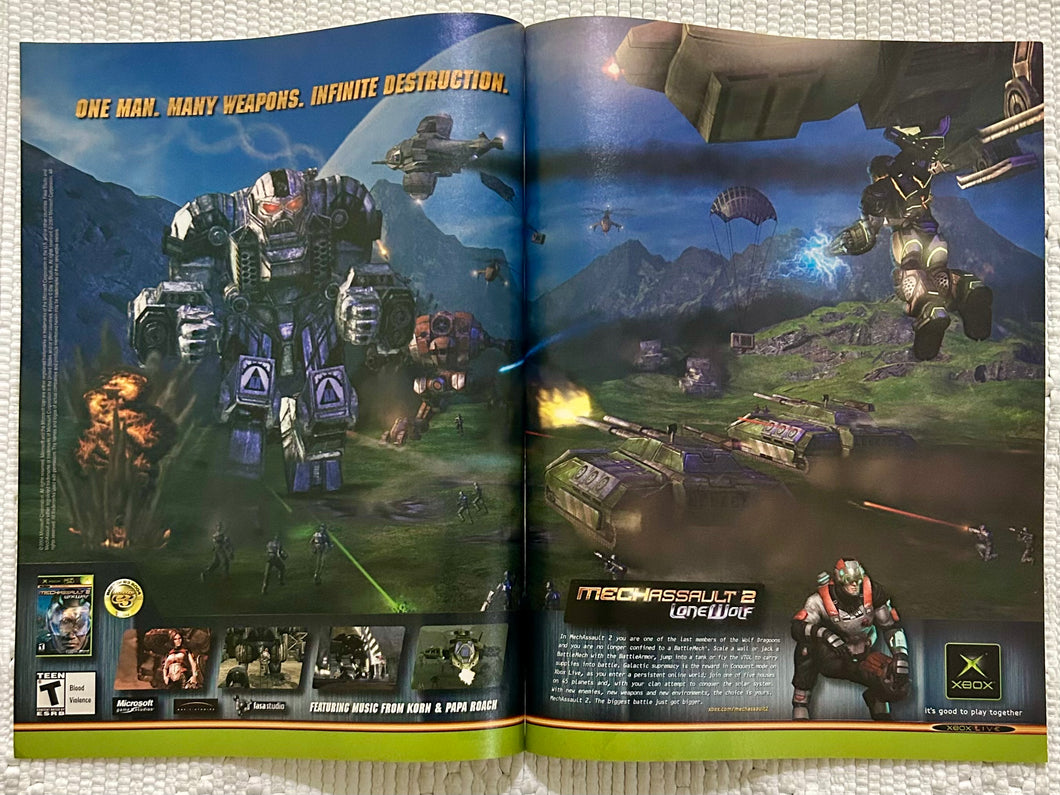 MechAssault 2: Lone Wolf - Xbox - Original Vintage Advertisement - Print Ads - Laminated A3 Poster