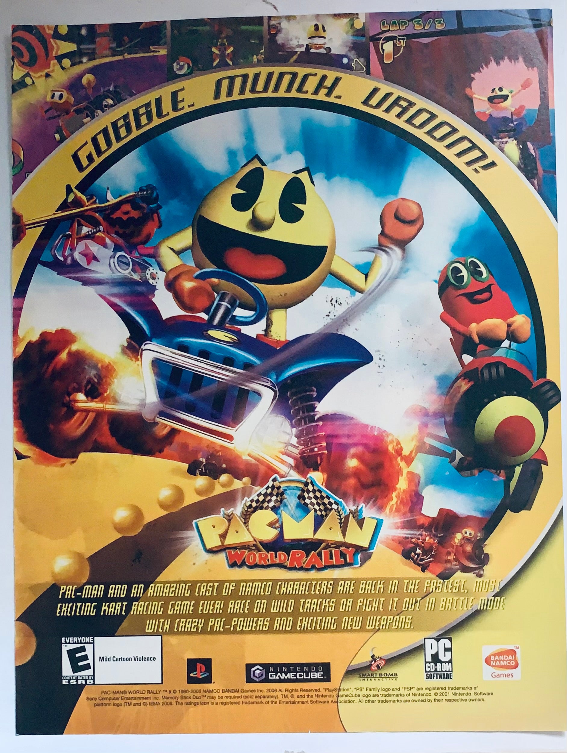 Pac-Man World Rally - PS2 NGC - Original Vintage Advertisement - Print ...
