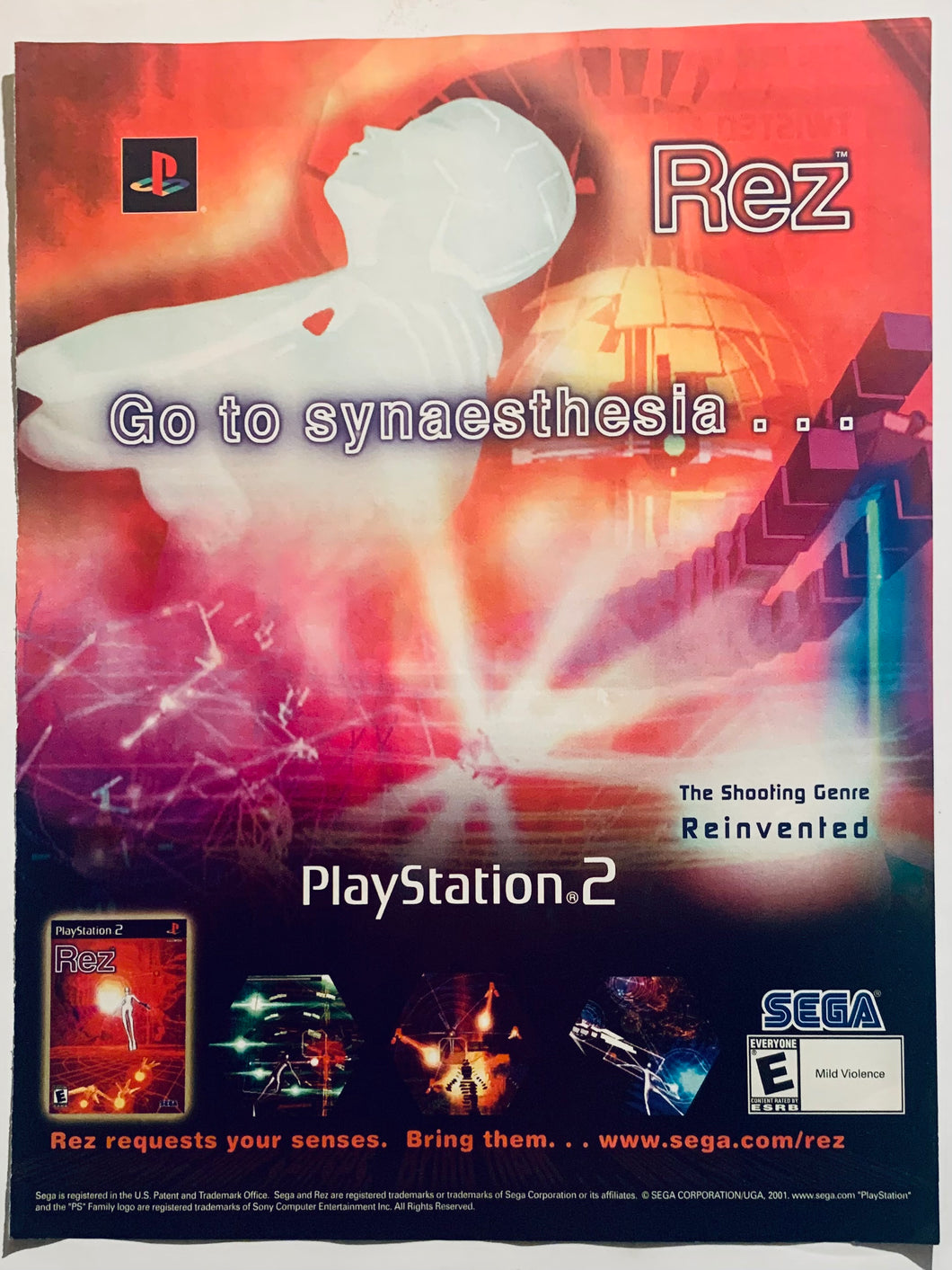 Rez - PS2 - Original Vintage Advertisement - Print Ads - Laminated A4 Poster