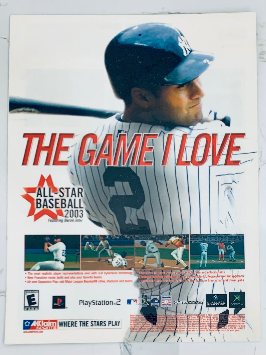 All-Stars Baseball 2003 - Xbox NGC GBA - Original Vintage Advertisement - Print Ads - Laminated A4 Poster