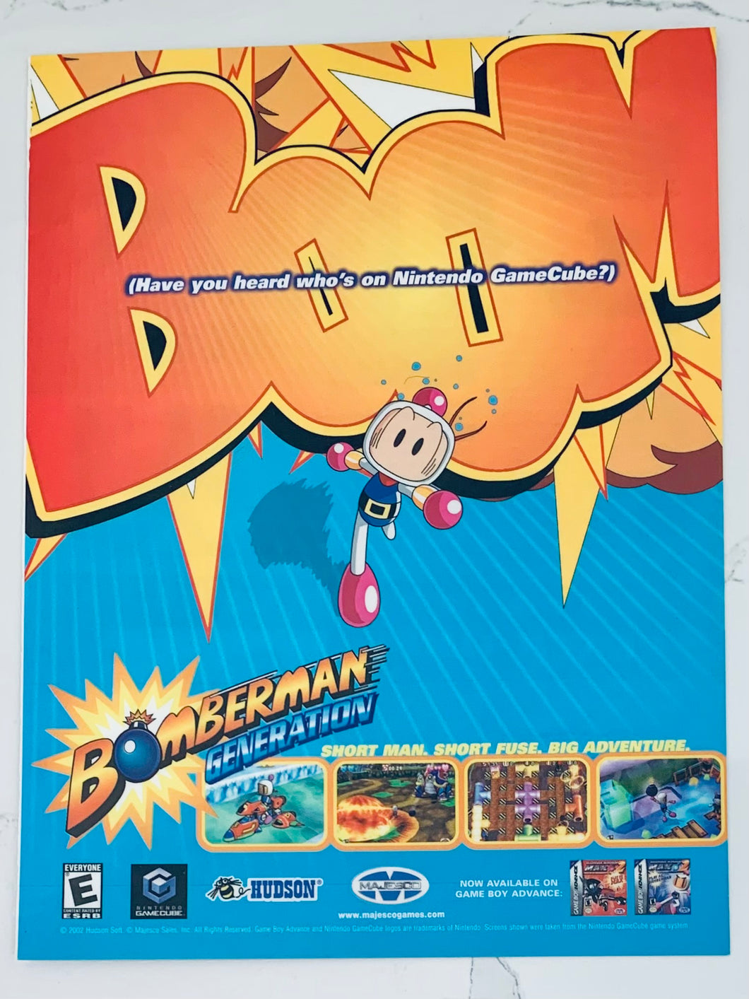 Bomberman Generation - NGC GBA - Original Vintage Advertisement - Print Ads - Laminated A4 Poster