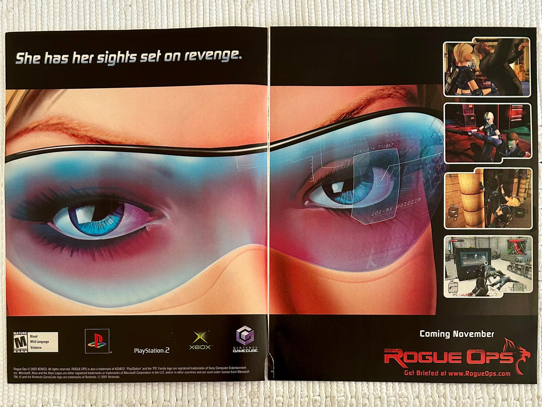 Rogue Ops - PS2 Xbox NGC - Original Vintage Advertisement - Print Ads - Laminated A3 Poster
