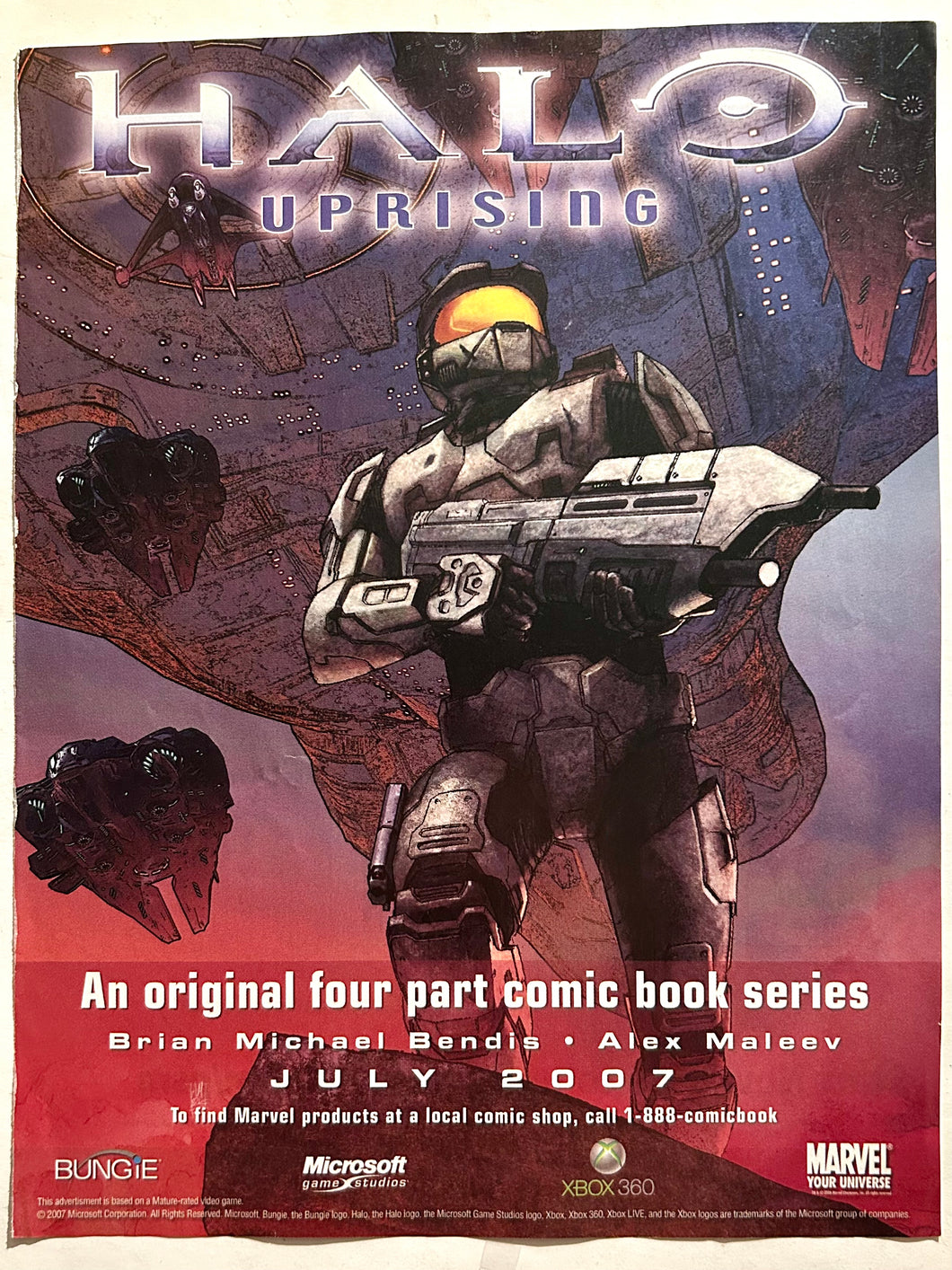 Halo Uprising - Xbox 360 - Original Vintage Advertisement - Print Ads - Laminated A4 Poster