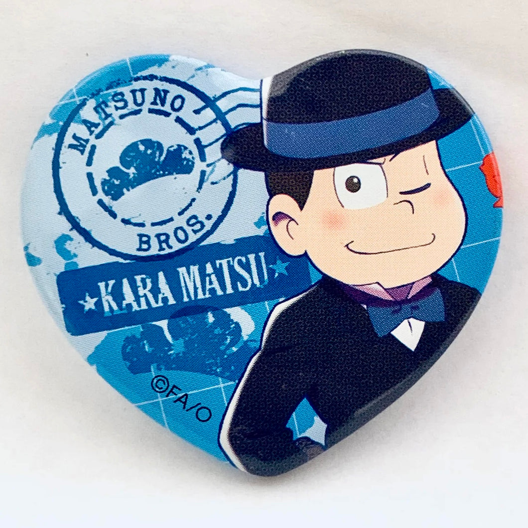 Osomatsu-san - Matsuno Karamatsu - Heart-shaped Can Badge