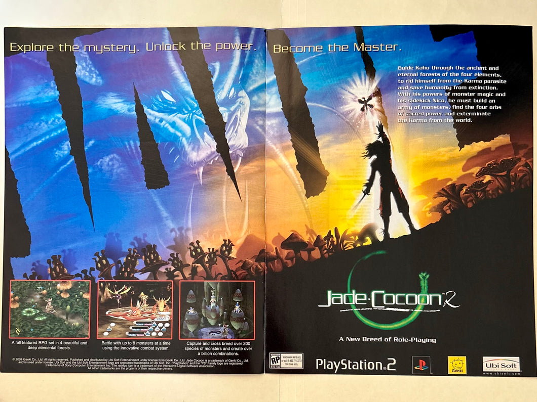 Jade Cocoon 2 - PS2 - Original Vintage Advertisement - Print Ads - Laminated A3 Poster