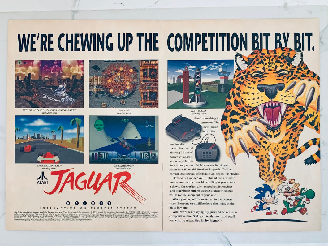 Atari Jaguar - Atari - Original Vintage Advertisement - Print Ads - Laminated A3 Poster