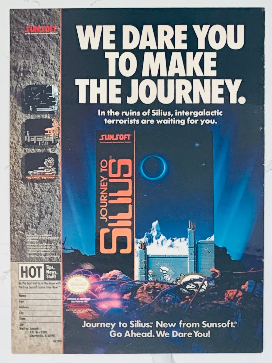 Journey to Silius - NES - Original Vintage Advertisement - Print Ads - Laminated A4 Poster