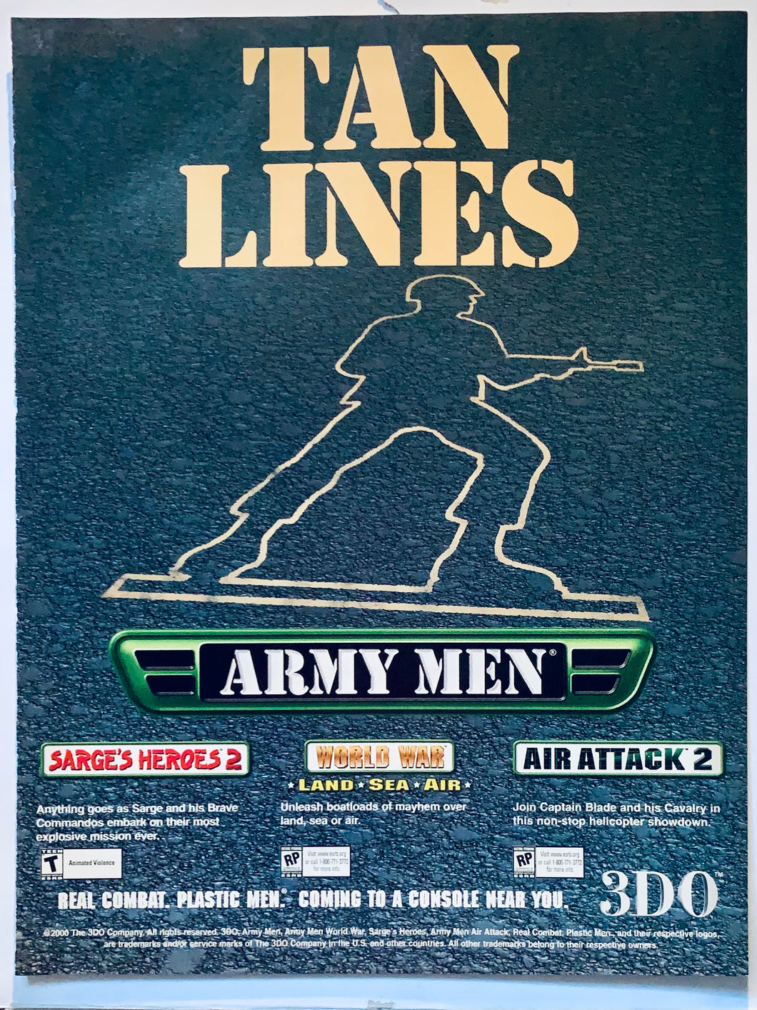 Army Men Games - 3DO Promo - Original Vintage Advertisement - Print Ads - Laminated A4 Poster