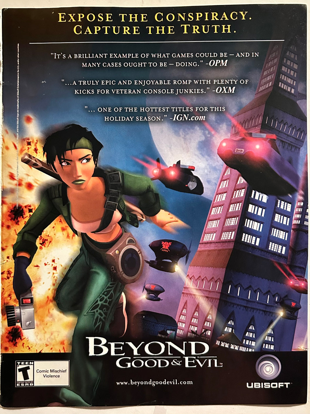 Beyond Good & Evil - PS2 Xbox NGC - Original Vintage Advertisement - Print Ads - Laminated A4 Poster