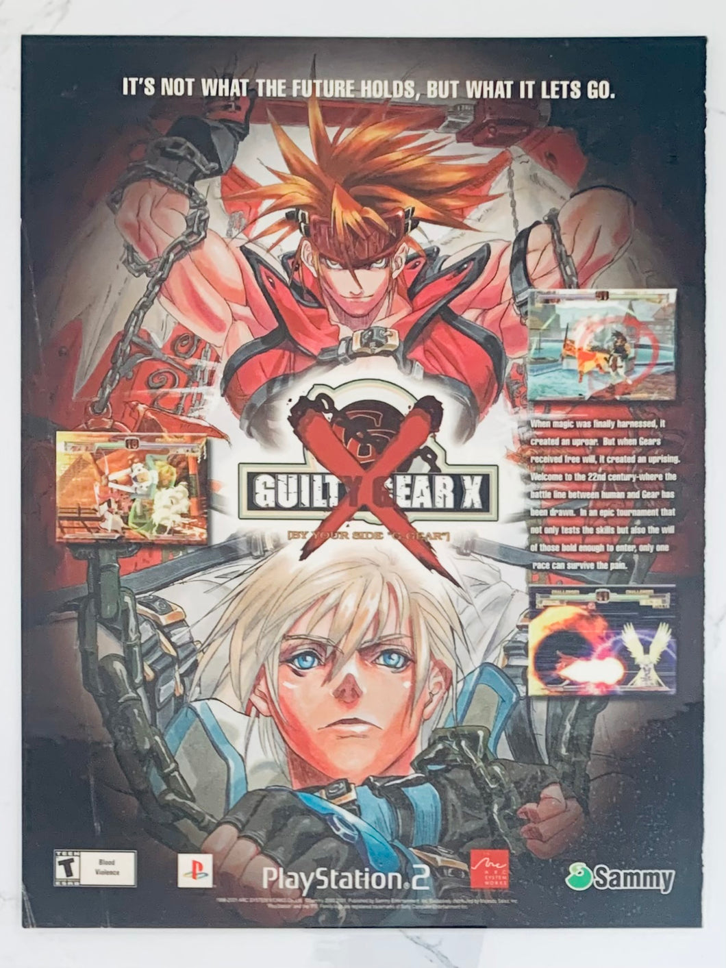 Guilty Gear X - PS2 - Original Vintage Advertisement - Print Ads - Laminated A4 Poster