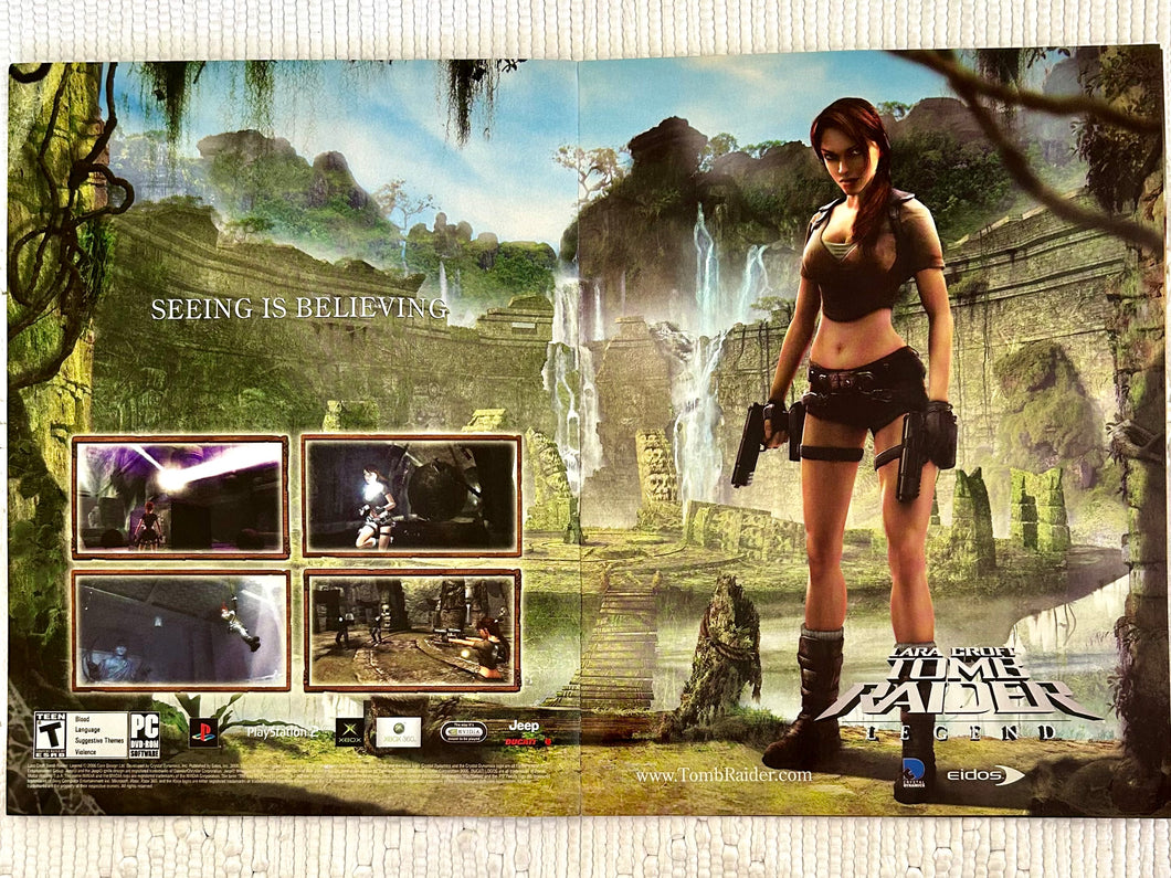 Tomb Raider: Legend - PS2 Xbox 360 PC - Original Vintage Advertisement - Print Ads - Laminated A3 Poster