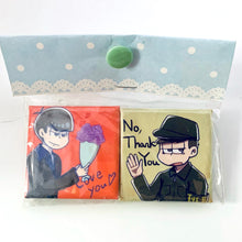 Load image into Gallery viewer, Osomatsu-san - Matsuno Karamatsu &amp; Matsuno Ichimatsu - Square Can Badge Set - Doujin Goods
