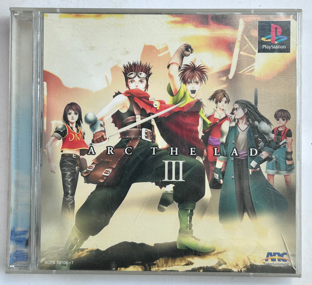 Arc the Lad III - PlayStation - PS1 / PSOne / PS2 / PS3 - NTSC-JP - Boxed (SCPS-10106~7)