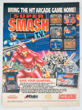 Load image into Gallery viewer, Super Smash T.V. - SNES - Original Vintage Advertisement - Print Ads - Laminated A4 Poster
