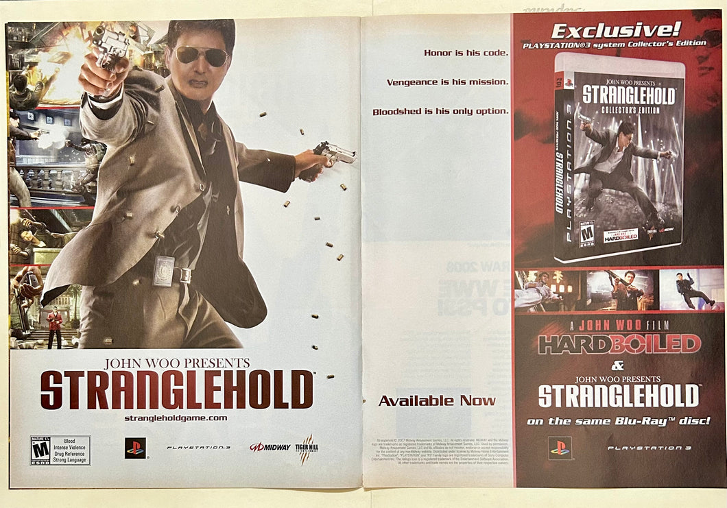 Stranglehold - PS3 - Original Vintage Advertisement - Print Ads - Laminated A3 Poster