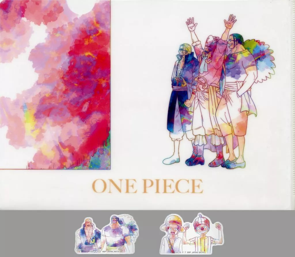 One Piece - Roger, Gaban & Rayleigh - Clear File & Sticker Set