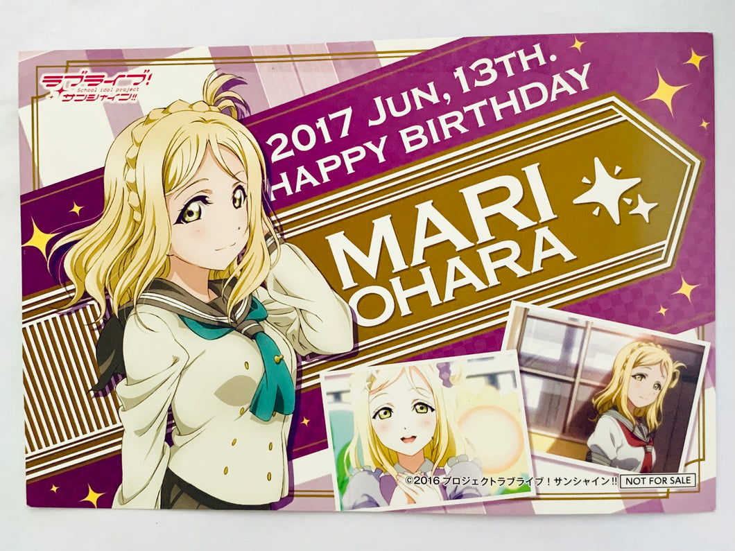 Love Live! School Idol Project - Mari Ohara - Birthday Card - Sega Collaboration Cafe